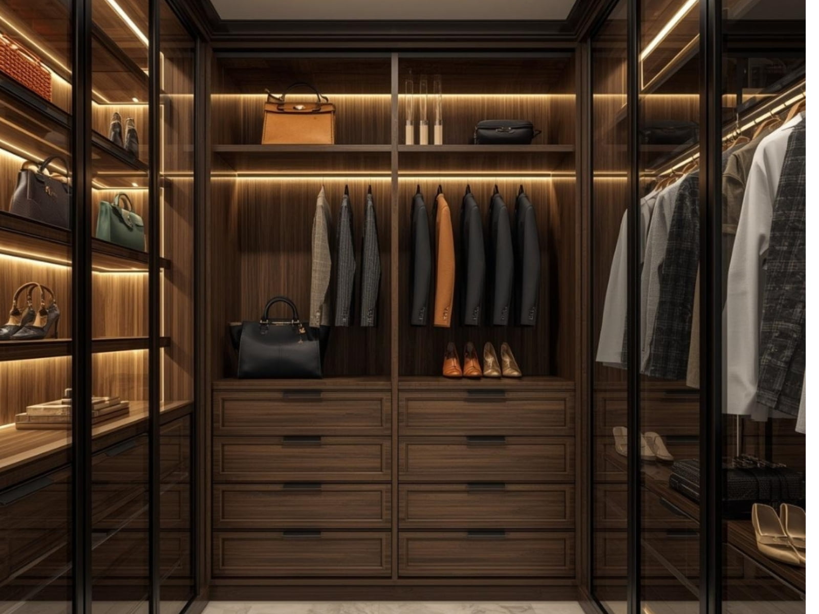 Projeto de closet planejado de alto padrão em Búzios
