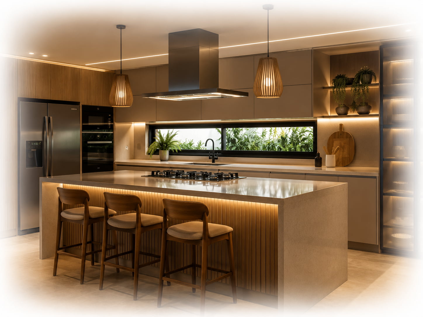 Cozinha planejada de alto padrão em Cabo Frio